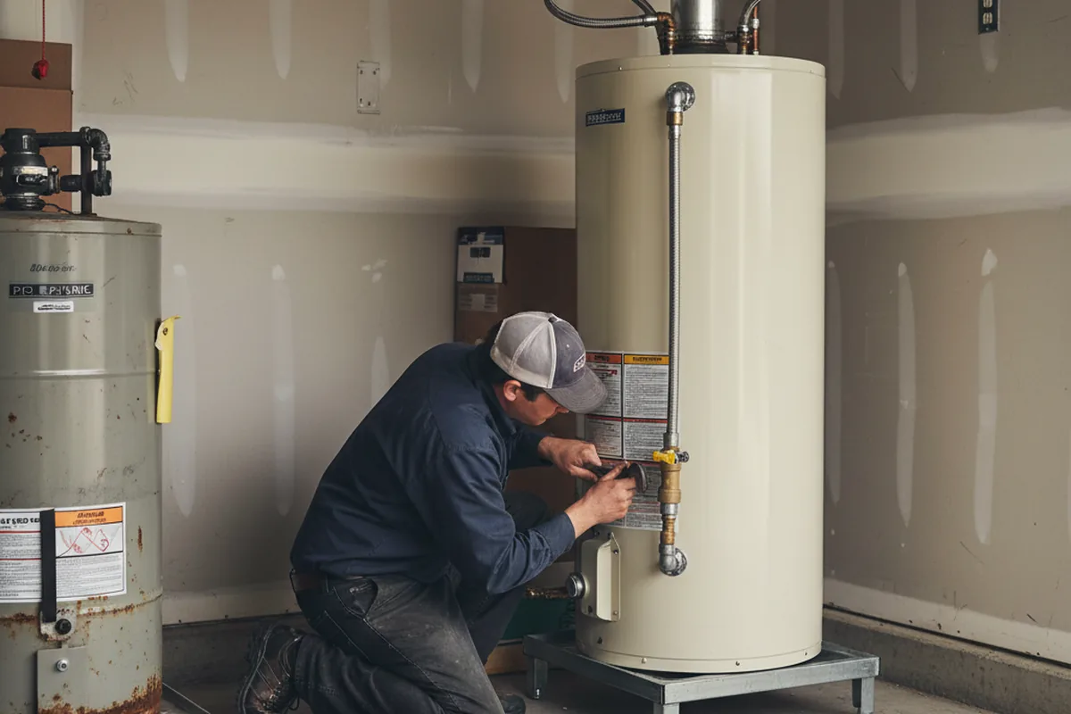 Water heater and shutoff valve replacement in Chatsworth