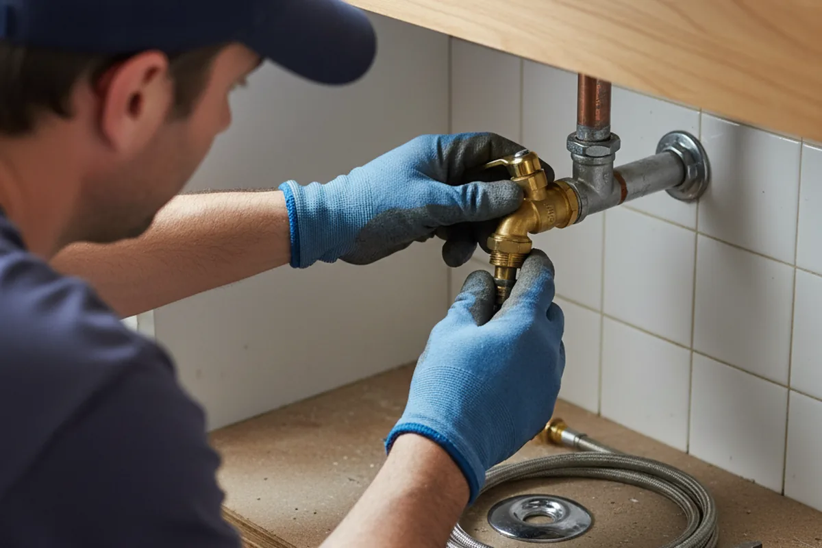 Shutoff valve and fitting work during Faucet and Fixture Repair in Chatsworth